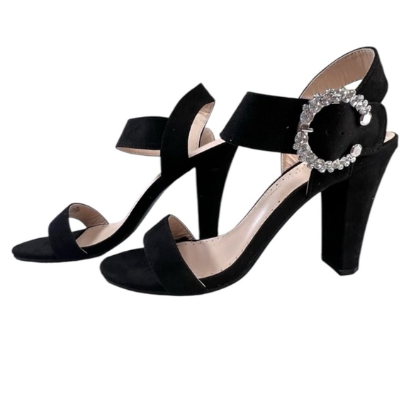 ADRIENNE VITTADINI Geno Embellished Sandals, Color Black, Size 7.5, NWOT - Picture 2 of 12